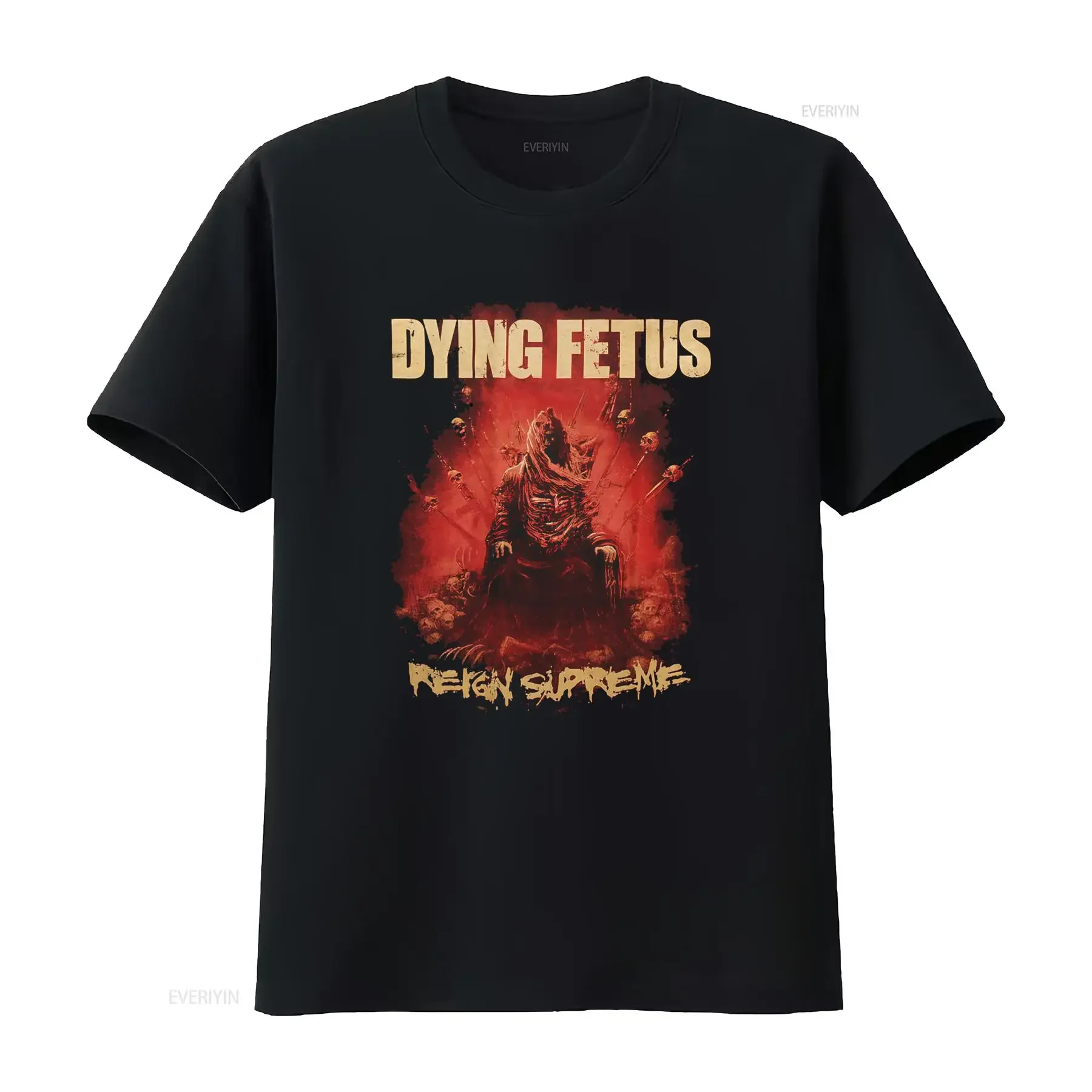 Koszulka z motywem zespołu Dying Fetus T shirt okrągłym dekoltem wszystkie rozmiary styl casual lekko elastyczny materiał