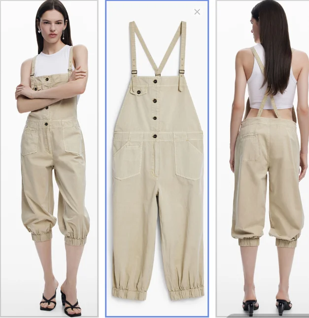 

New vintage cotton leg cuffs with overalls from Spain, original order for export