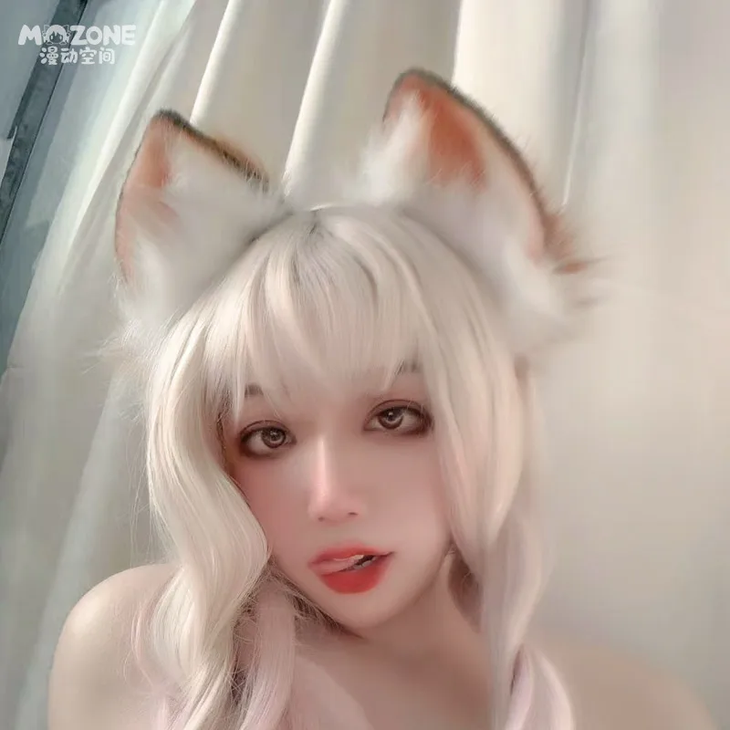 آذان القط تأثيري لطيف آذان الثعلب اليابانية لطيف فتاة أفخم لوليتا يدوية الصنع الحيوان الأذن غطاء الرأس jk اكسسوارات الثعلب الأذن عقال