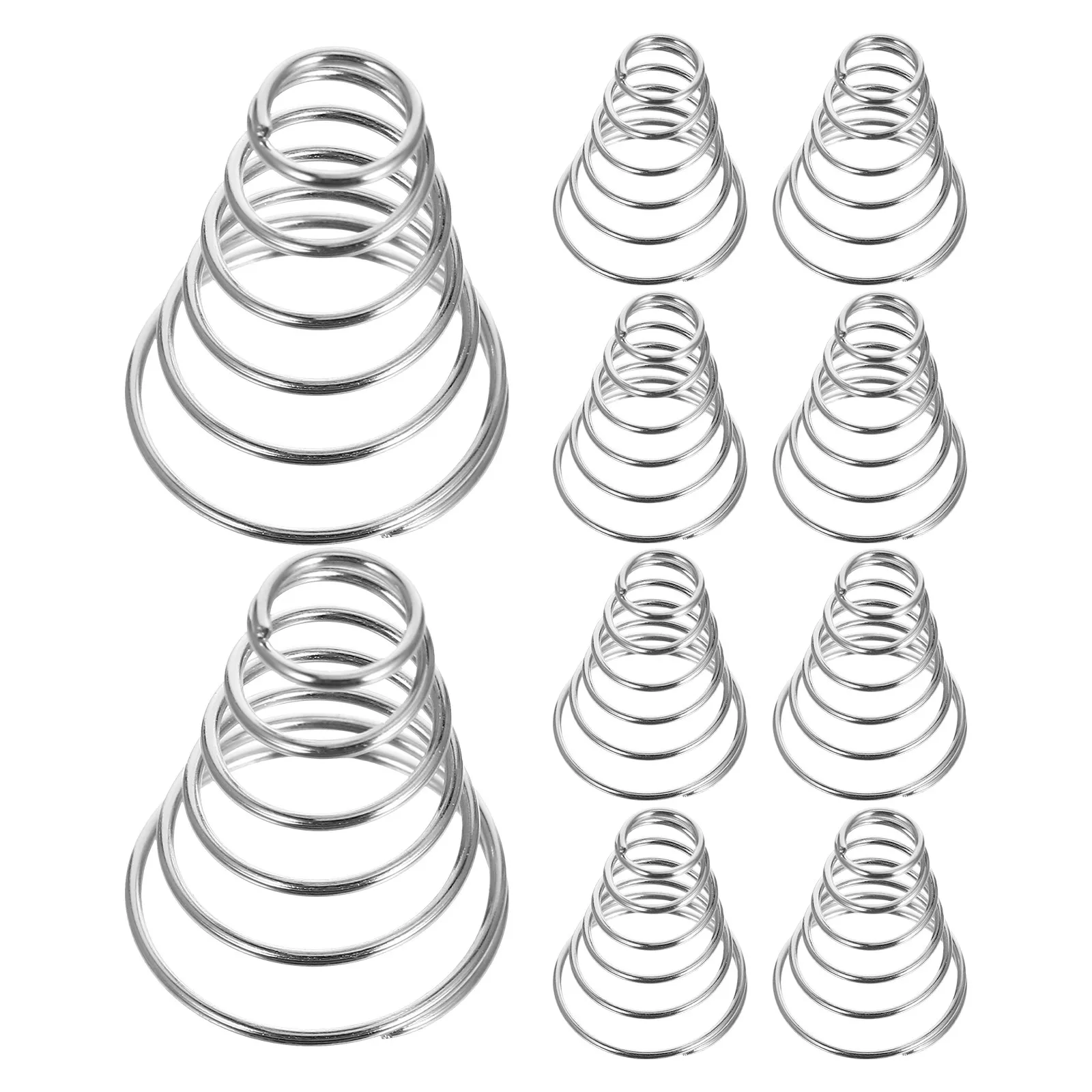20Pcs Battery Spring Stainless Steel Tower Conical Coil Flashlight Battery Terminal Connector Replacement for Aa Aaa Batteries