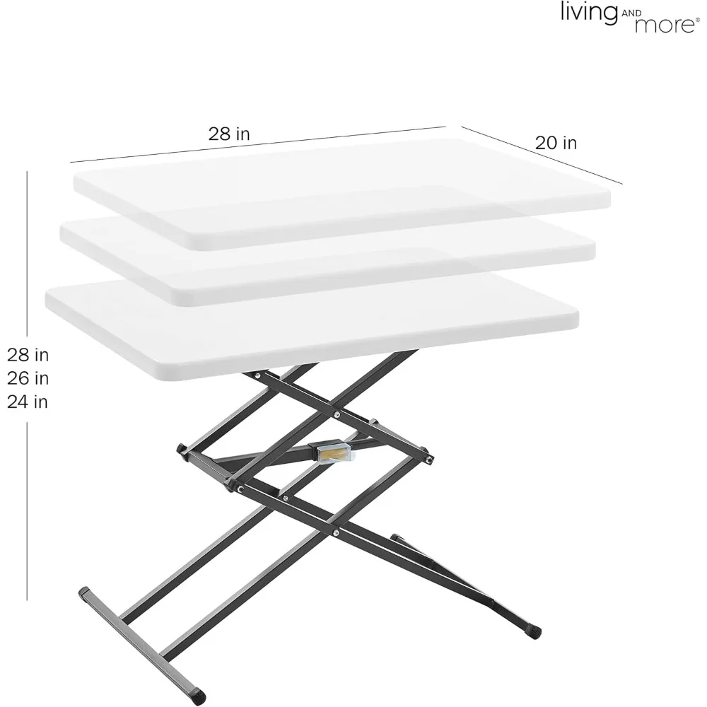 Tavolo vassoio TV portatile da 28 pollici ad altezza regolabile per attività personali, sala da pranzo e multiuso