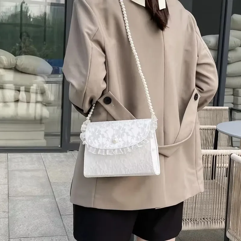 2026 Pretty Pearl Chain Shoulder Women Bag Small Elegant Crossbody Purse Stylish Summer Handbag For Ladies Party Daily Wear