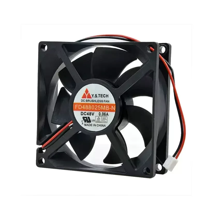 for Wonsan Y.S.TECH FD488025MB-N 48V 0.06A 80mm Ball Bearing Cooling Fan for Elevator Inverter
