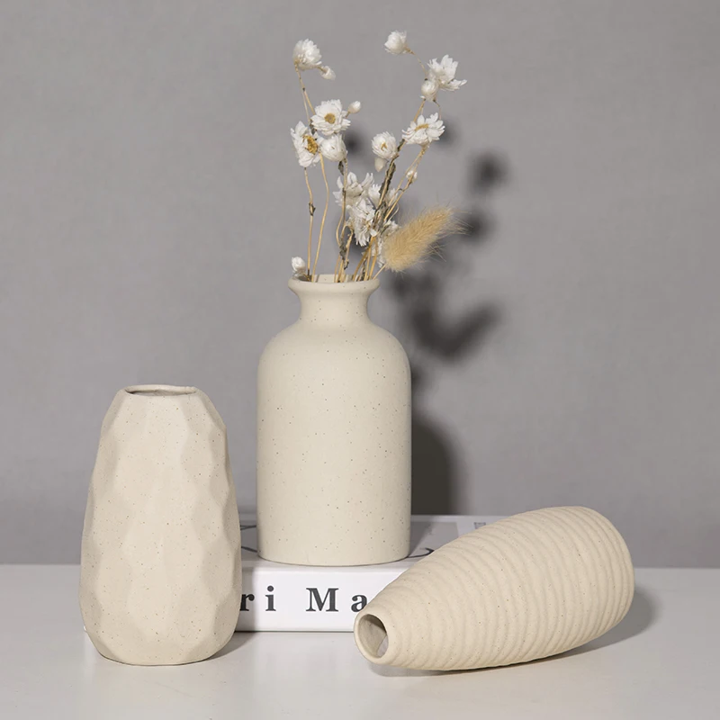 Florero de cerámica Retro, botellas Vintage para decoración del hogar y la Oficina, maceta para arreglo de plantas y flores, jarrones decorativos para el hogar y la habitación