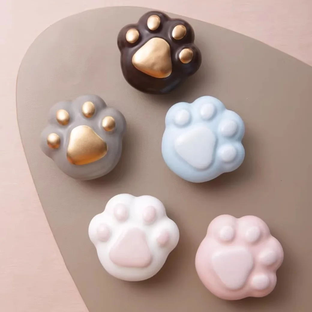 Adorable Cat Paw Pull Handle Single Hole Small Handle Light Luxury Cartoon Creative for Kids' Room