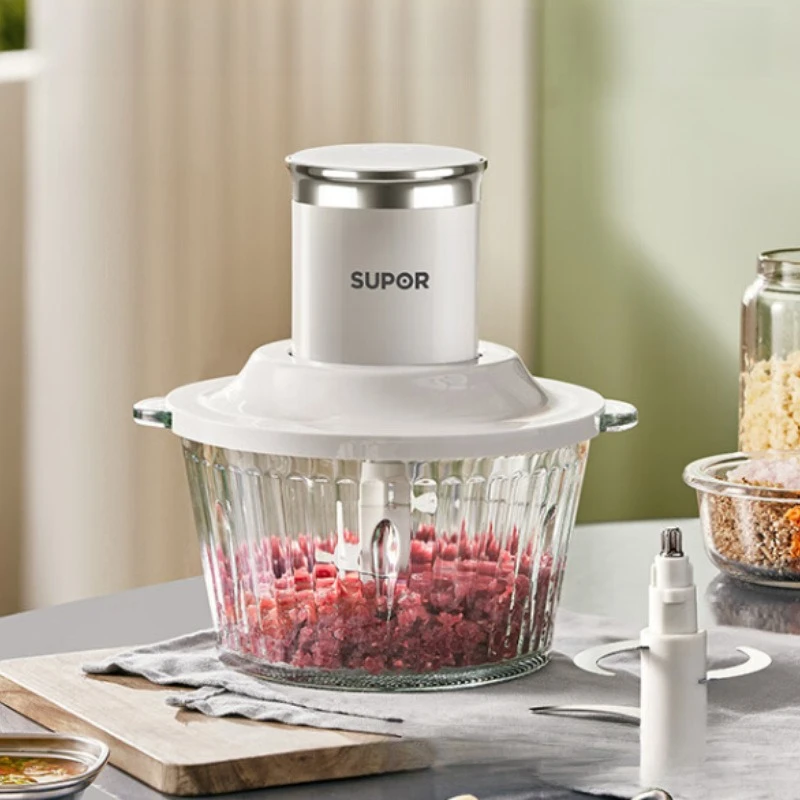 

‌Powerful Electric Meat Chopper - One-Button Control High-Speed Motor Easy Clean Blade for Kitchen Perfect for Veggies & Meats‌