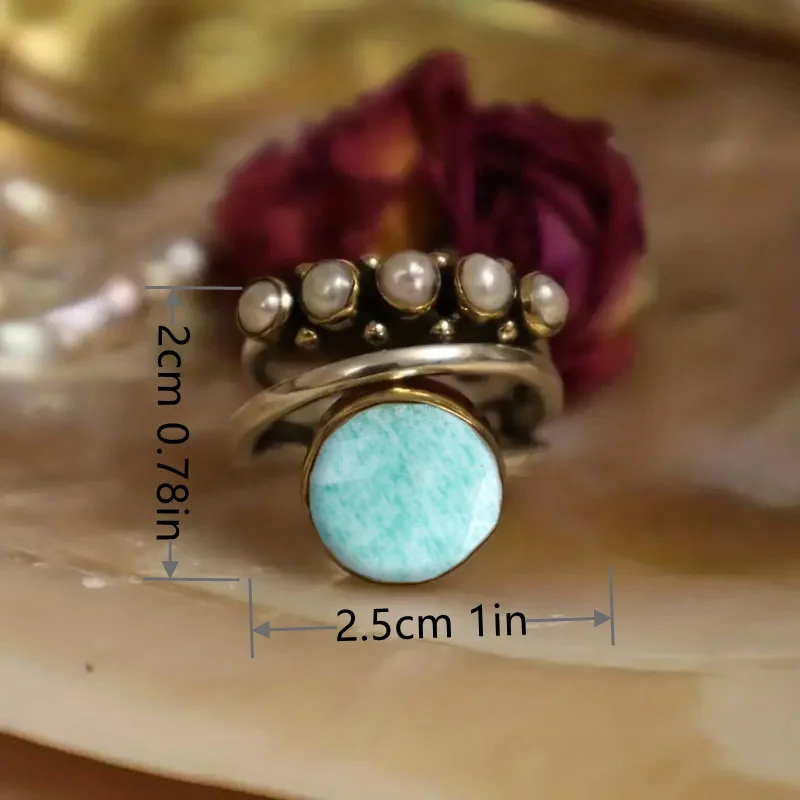 Fashionable Bohemian Ring Men\'s and Women\'s Ring Vintage Ring Jewelry Birthday Anniversary Gift for Lovers and Friends