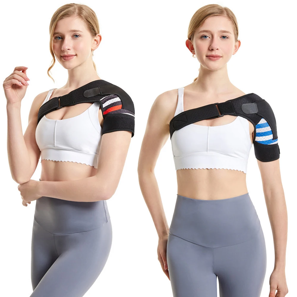 Women Men Shoulder Brace With Pressure Pad Neoprene Shoulder Support Pain Ice Pack Shoulder Compression Sleeve