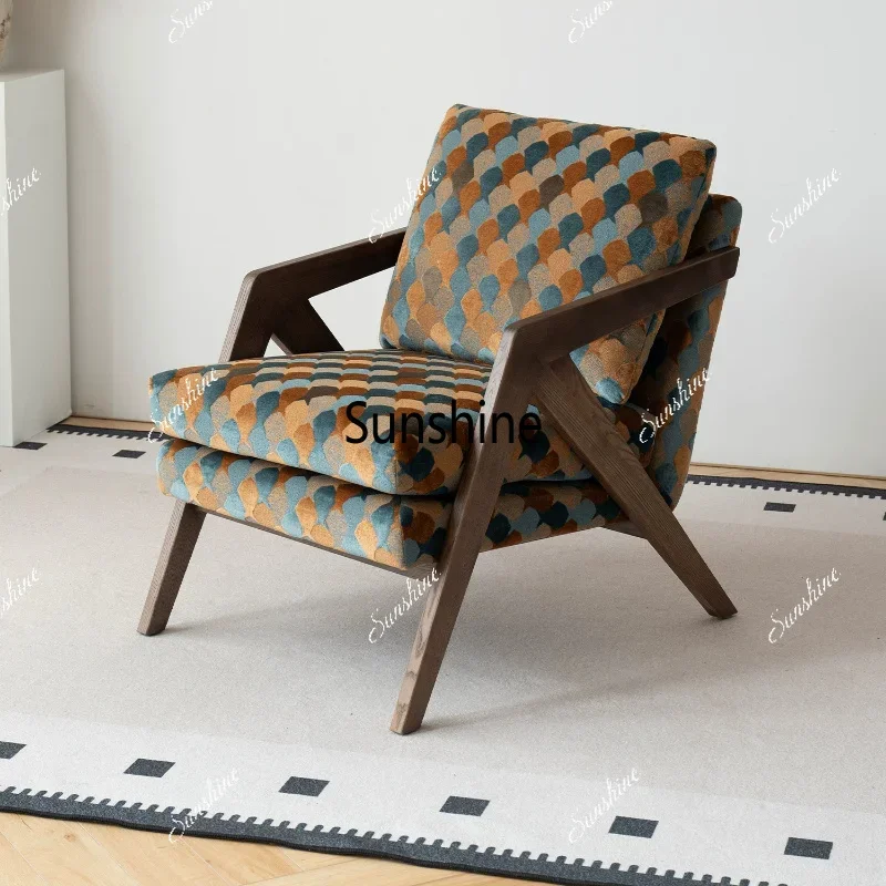 Living room disassembly sofa chair wabi sabi balcony B & B leisure single chairTJ