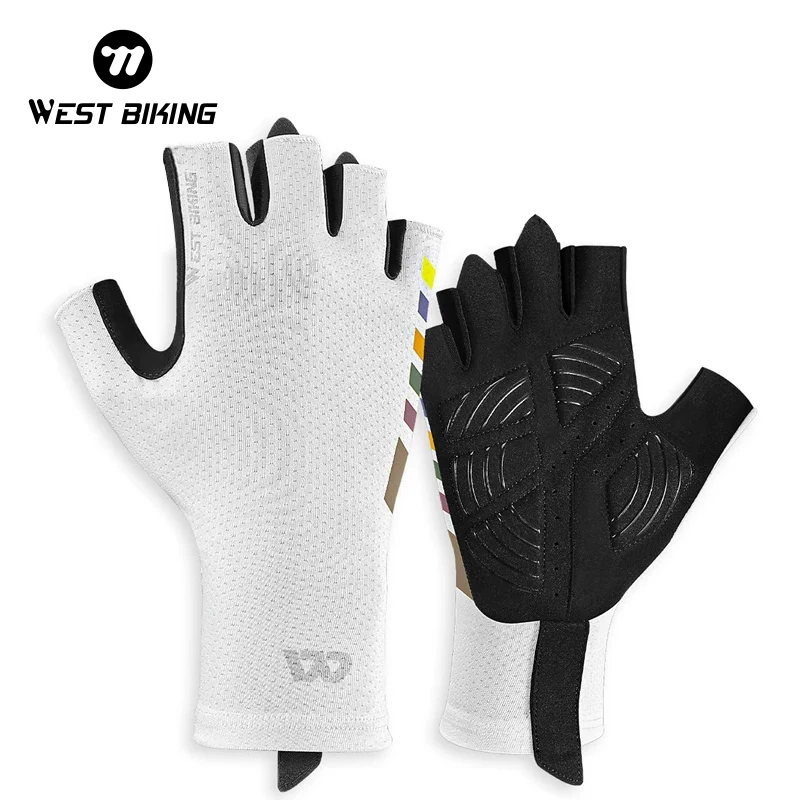 WEST BIKING Cycling Gloves Men Women Half Finger Anti-slip Gloves Bike Gloves Breathable MTB Road Bicycle Gloves Sport Fishing