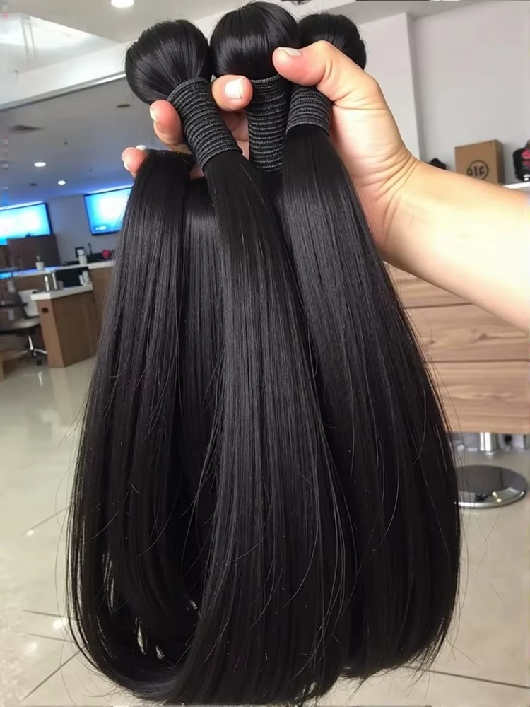 

30, 40 дюймов, прямые бразильские пучки волос Remy, натуральный цвет, 100% наращивание человеческих волос, плетение для женщин