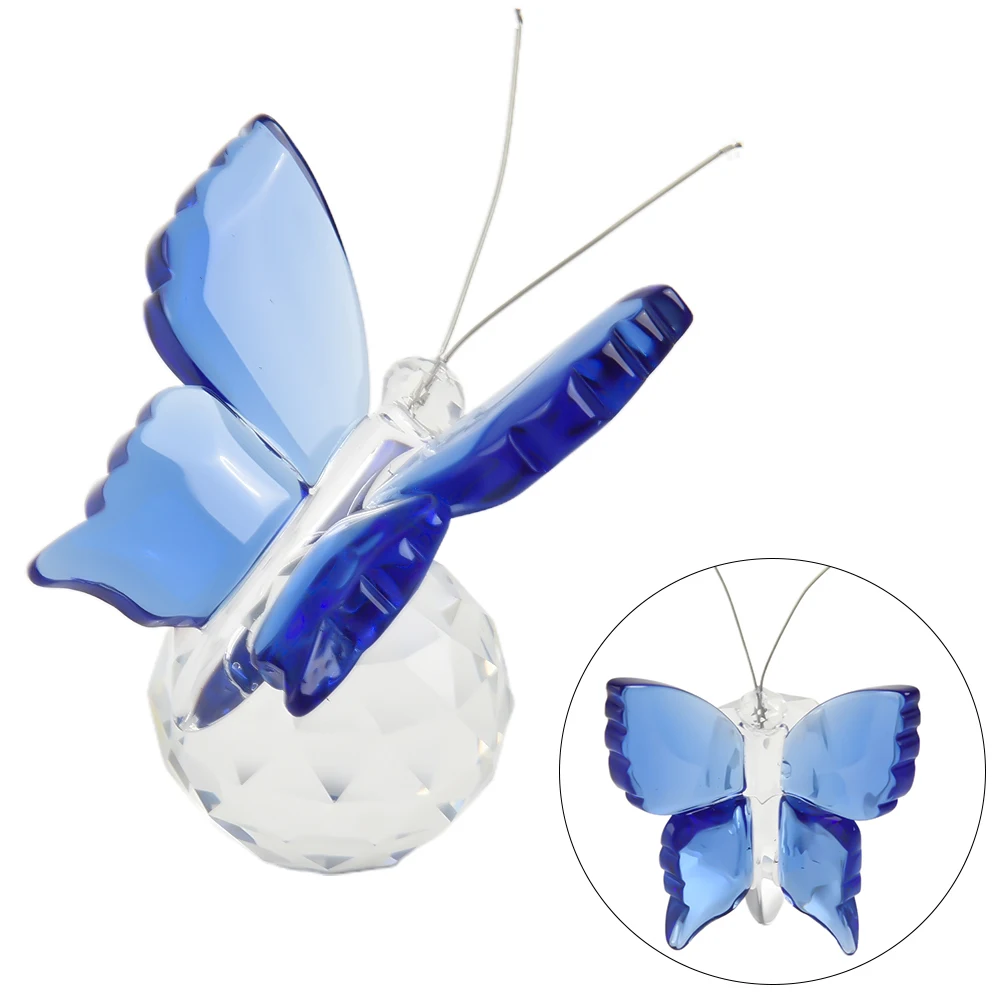 K9 For Crystal Handmade Butterfly Figurine for Home and Wedding Decoration Craft Display and Functional Paperweight