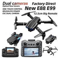 Black E88E99 GT Lighting Big Screen Control Mini Drone Dual Camera Optical Flow Fixed Height HD Aerial Photography Quadcopter