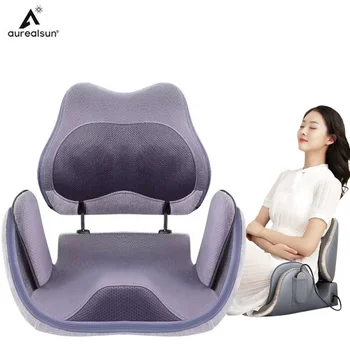 Image Electric Waist Back Massage Multifunctional Hip Airbag Beauty Chair Kneading Back Cushion Health Care Relax Muscles Body Massage