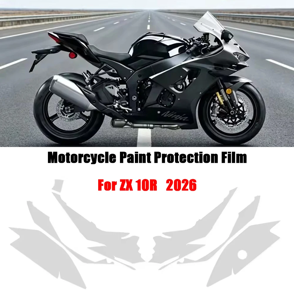 ZX10R 2026 Motorcycle PPF Paint Protection Film Full Body Kit For Kawasaki Ninja ZX 10R Invisible Self-Healing TPU Clear Sticker
