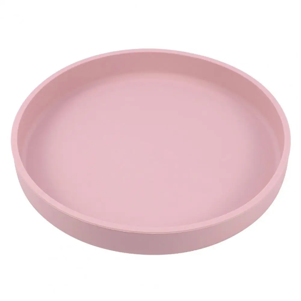 Refrigerator-friendly Baby Feeding Tray Versatile Silicone Children's Tableware Set Heat-resistant Round Pan Bowl for Home