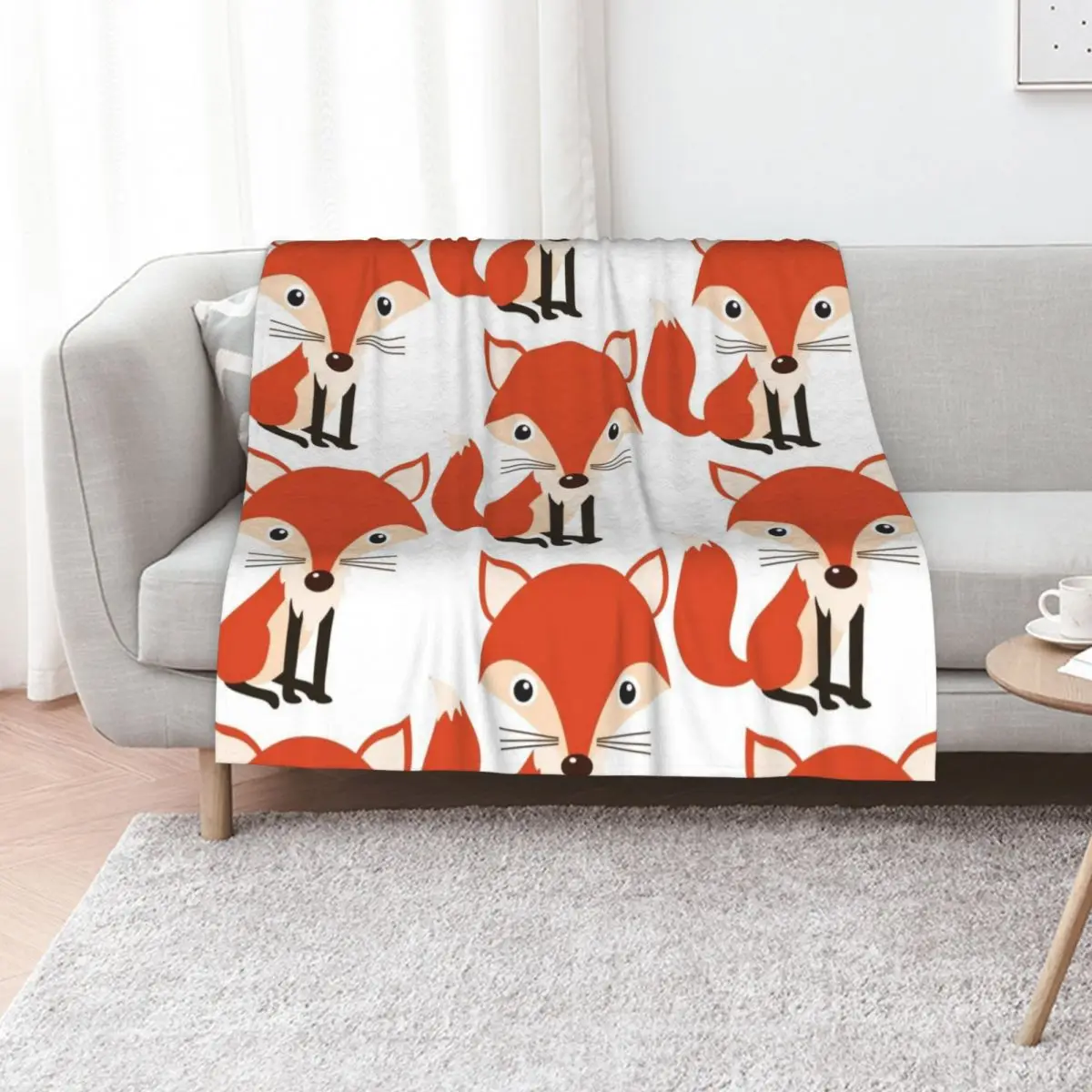 Fox Child Throw Blanket Color Fast Cozy Throw Blanket