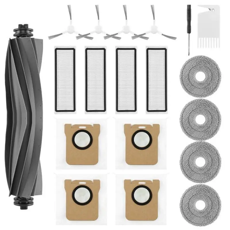 

A67P-Accessories Kit For Dreame L10S Ultra /L10 Ultra Robot Vacuum Cleaner Main Side Brush HEPA Filters Mop Pads Dust Bags