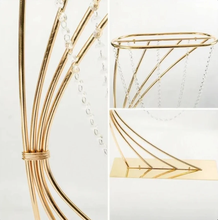 Goldener Blumenständer: 82 cm Metall-Schilderständer, perfekter Blumenständer für Hochzeiten und Veranstaltungen – Detail 6