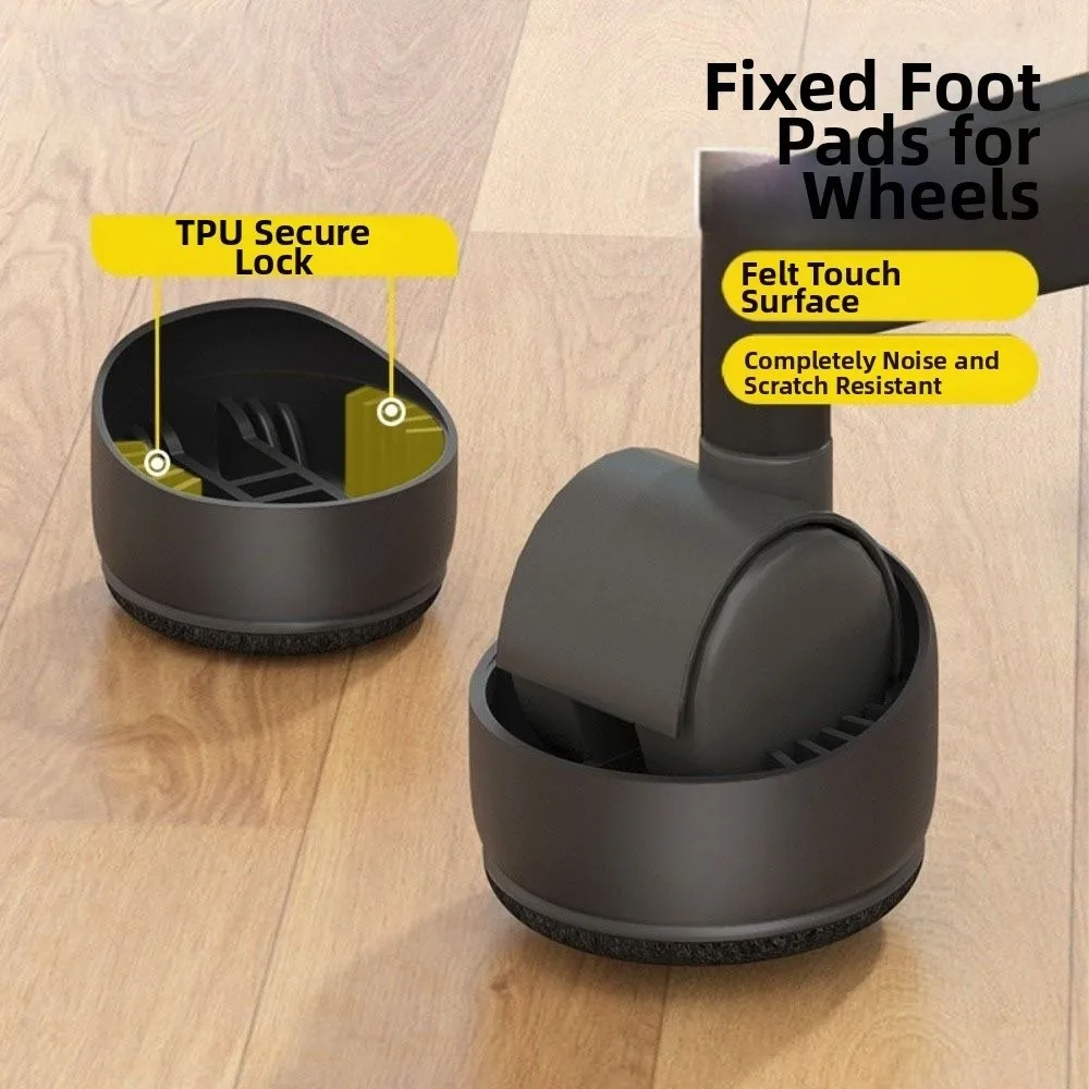 5Pcs Floor Protector Office Chair Wheel Universal Anti-skid Furniture Wheel Caster Prevents Scratches Silicone