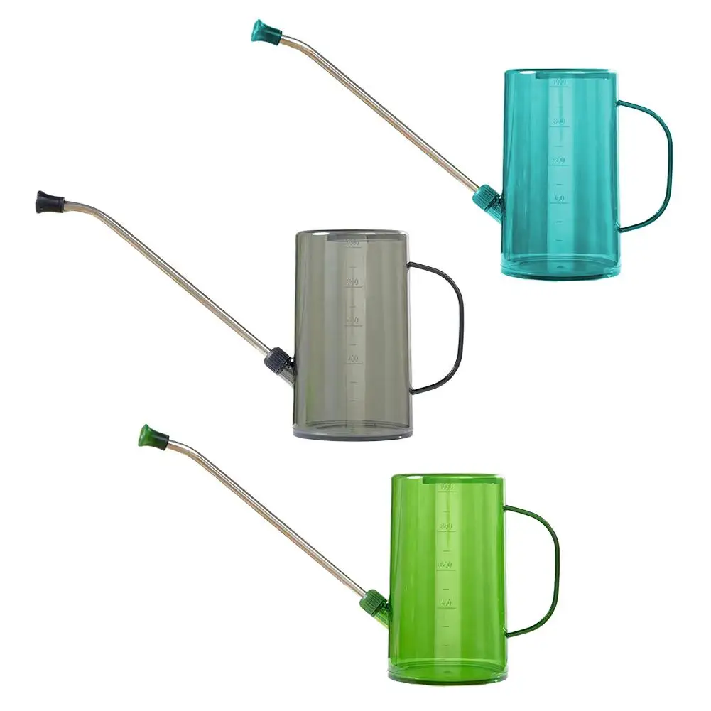 Long Spout Watering Can Stainless Steel Transparent Scaled Pot For Precise Watering Indoor House Plants Garden Tools