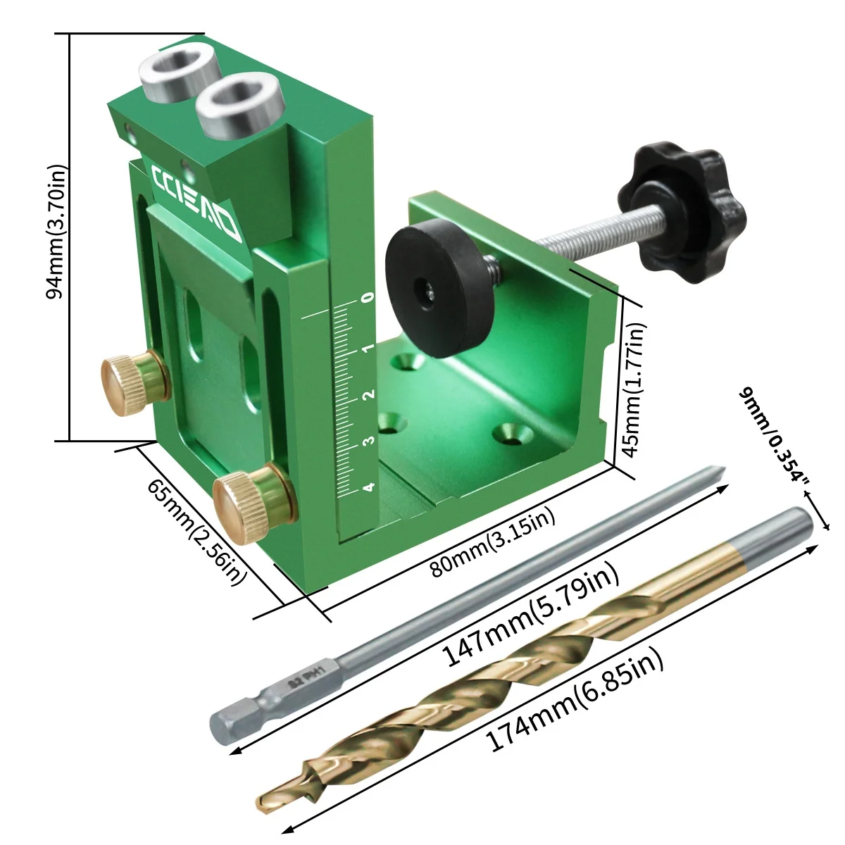 Pocket Hole Jig Kit Adjustable Woodworking Tools Pocket Dowel Hole Jig System Set Wood Woodwork Guides Joint Angle Tool Locator