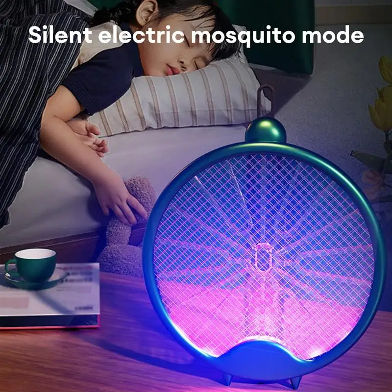 90 Degree Rotatable Mosquito Killer Lamp Electric shocker UV Light USB Charging Bug Zapper Trap Flies Summer Fly Swatter