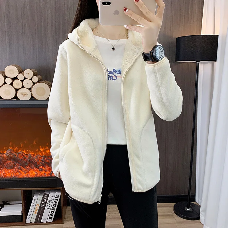 

Флисовая толстовка со шляпой, женские толстовки с принтом, зимние украшенные, большие размеры, сшитые, уникальная меховая текстура, красивые мягкие дамы