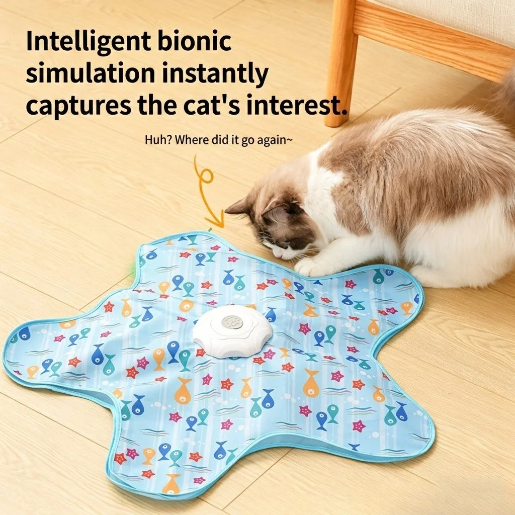 2026 Hide and Seek Interactive Cat Toys Cat Hunting Movement Toy Touch Activated Automatic Cat Toy the Best Gift for Pet