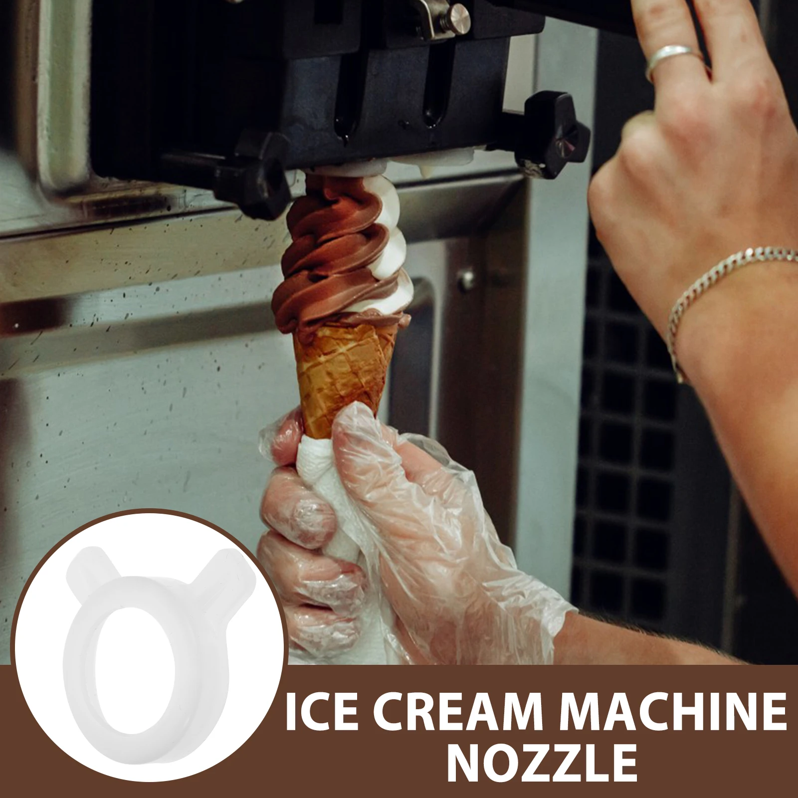 

Ice Cream Machine Flower Nozzle Modeling Cap Compatible Soft Serve Accessories Save Material Appliance