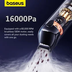 Baseus A5 16000Pa Wireless Car Vacuum Cleaner Powerful Portable Handheld Automotive Mini Vacuum Cleaner For Car Home PC Machine