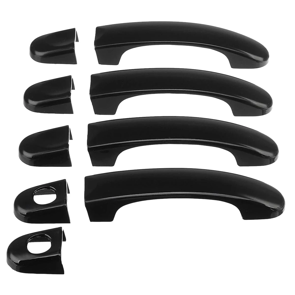 9Pcs Set ABS Chrome Door Handle Covers Trim for TRANSPORTER T5 T6 CADDY VAN 2003-2015 Gloss Black