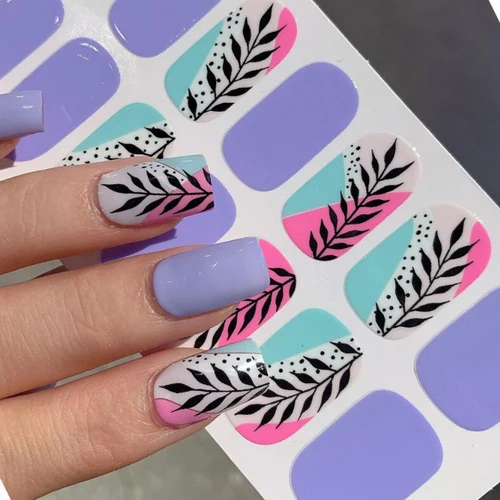 Pegatinas autoadhesivas para uñas, envolturas para uñas decoradas, manicura DIY, calcomanías para decoración de uñas, herramientas, prensa en uñas postizas