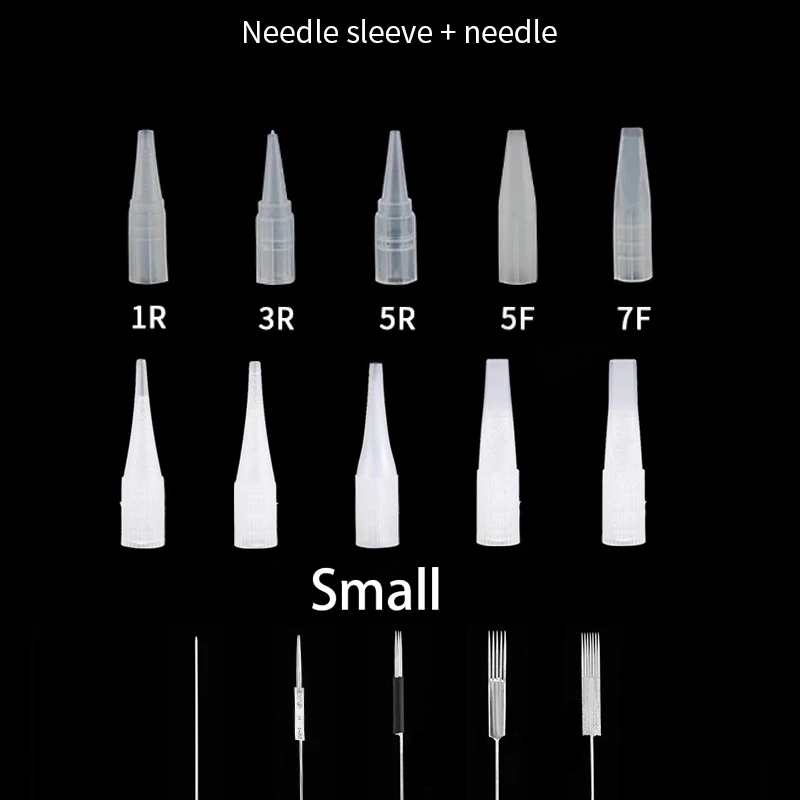 Plastic 1/3/5/7 Disposable Traditional  Eyebrow Tattoo Needles Tips Permanent Makeup Needle Tip Tattoo Nozzle Needle Caps