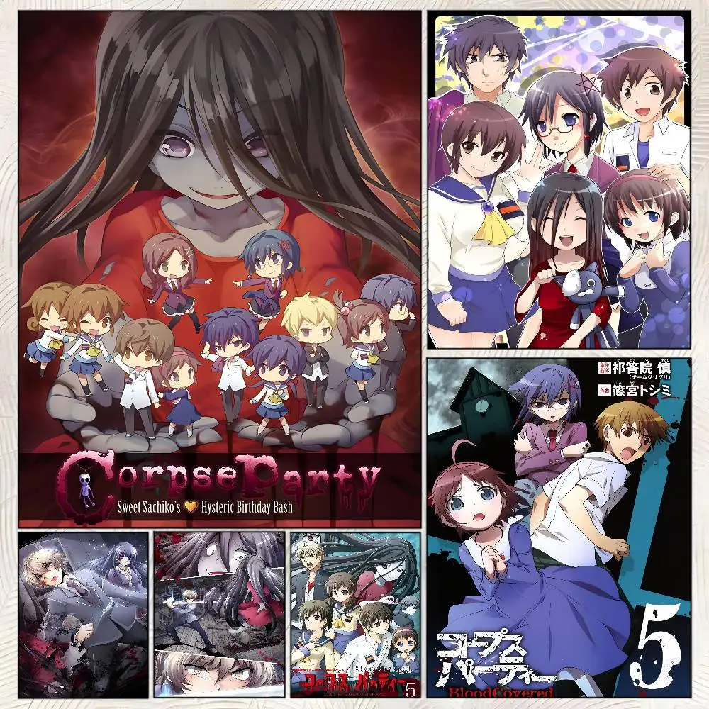 Corpse Party Anime Girl Poster Self-adhesive Art Room Entrance Restaurant Wall Decor Art Painting