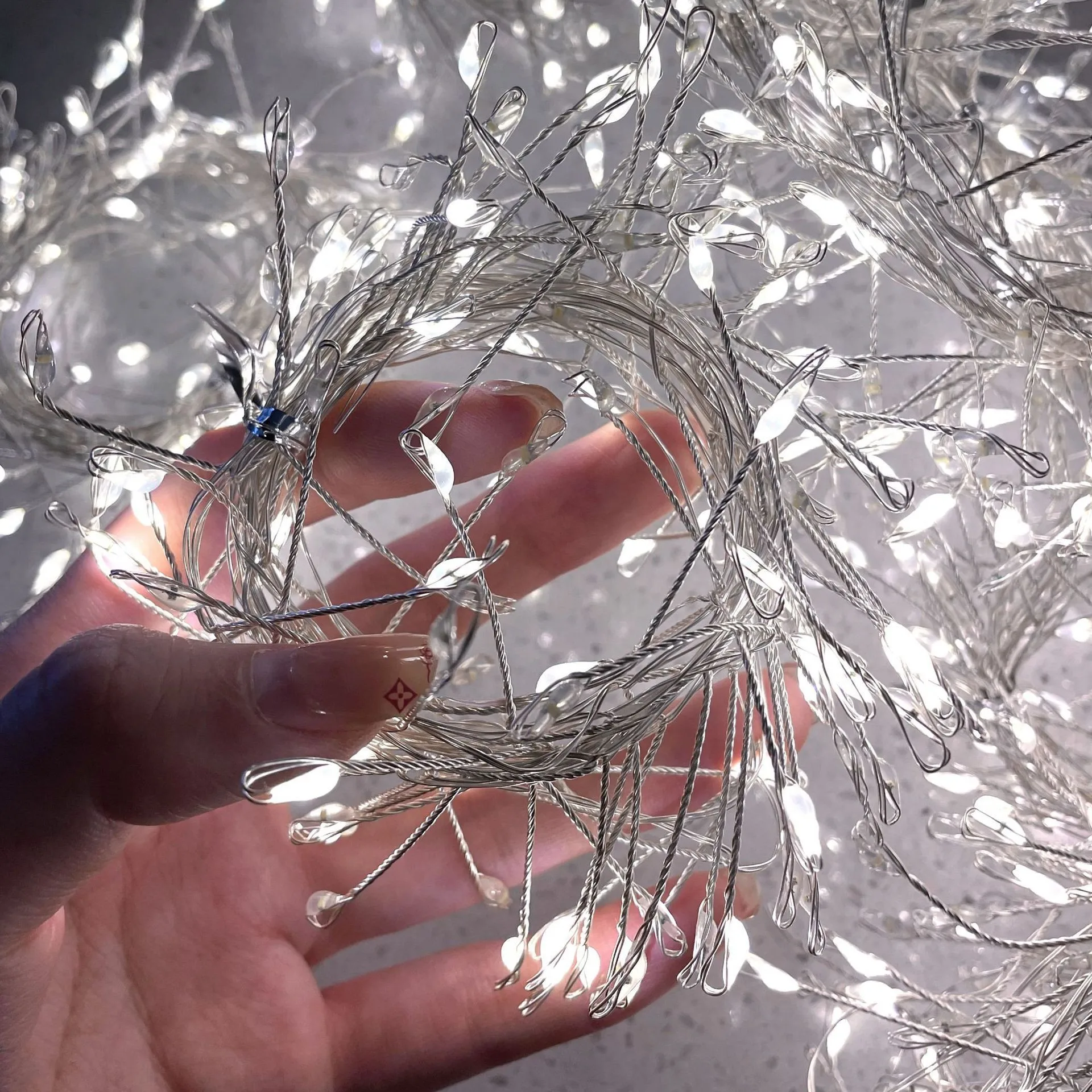 USB LED الألعاب النارية سلسلة أضواء في الهواء الطلق حديقة الجنية أضواء 8 طرق الأسلاك النحاسية LED أضواء لحفل زفاف زينة عيد الميلاد