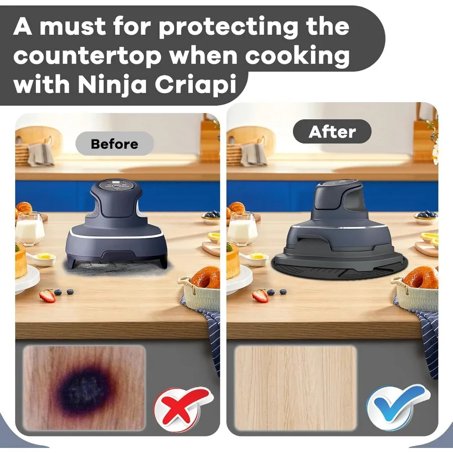 مقلاة هوائية من السيليكون للنينجا كريسبي منصات ساخنة حامل حصيرة الركيزة للنينجا كريسبي 4in1 مقلاة هوائية زجاجية محمولة للطهي S