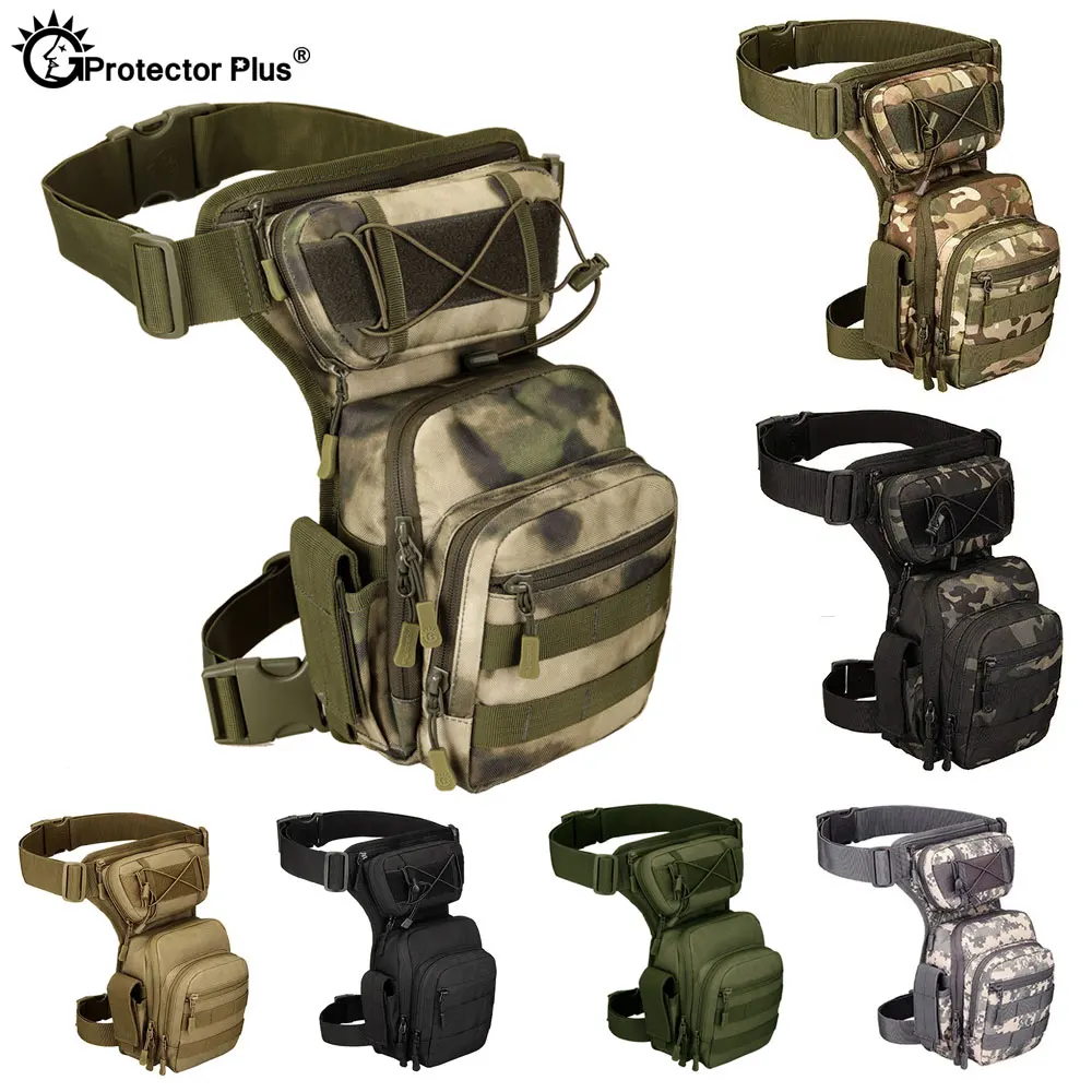 

PROTECTOR PLUS Tactical Legs Bag Military Waist Bag 1000D Nylon Waterproof Men Outdoor Sport Climbing Hiking Camping Travel Pack