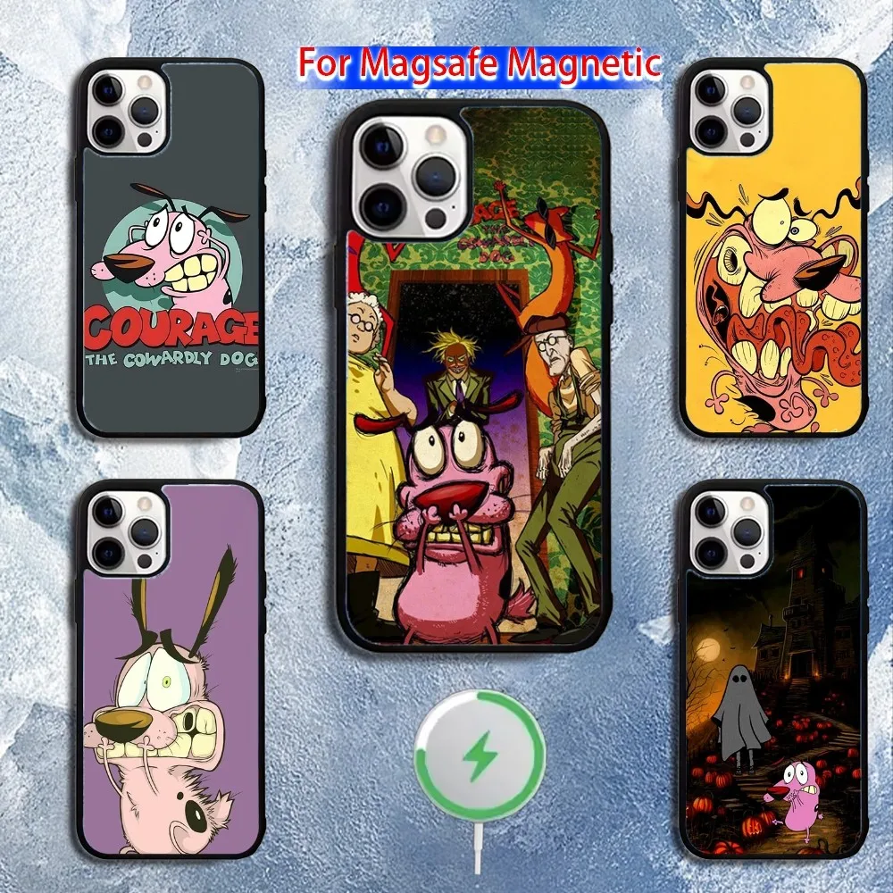 

C-Courage the C-Cowardly Dog Phone Case For iPhone 16,15,14,13,12,11,Pro,Max,Plus,Mini,Magsafe,Magnetic Wireless Charging Case
