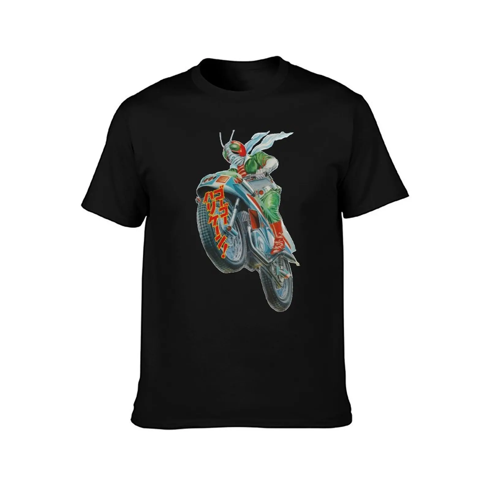 KAMEN RIDER V3 MOTORCYCLE T-Shirt, Summer Casual Cotton Tee, Oversized Streetwear Tops, Vintage Graphic Print, Unisex Men Women