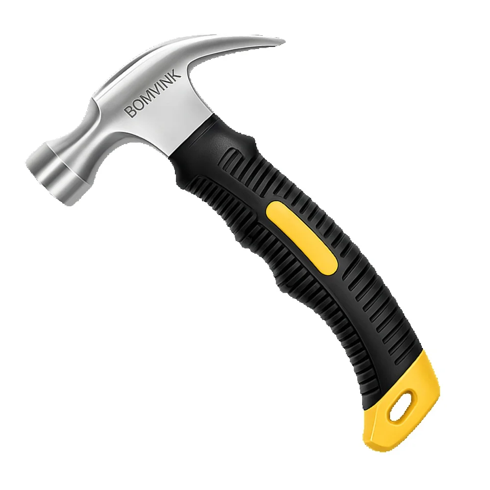 Martelo Compacto Leve 407g Cabo Curto Antideslizante Alta Resistência BOM1003