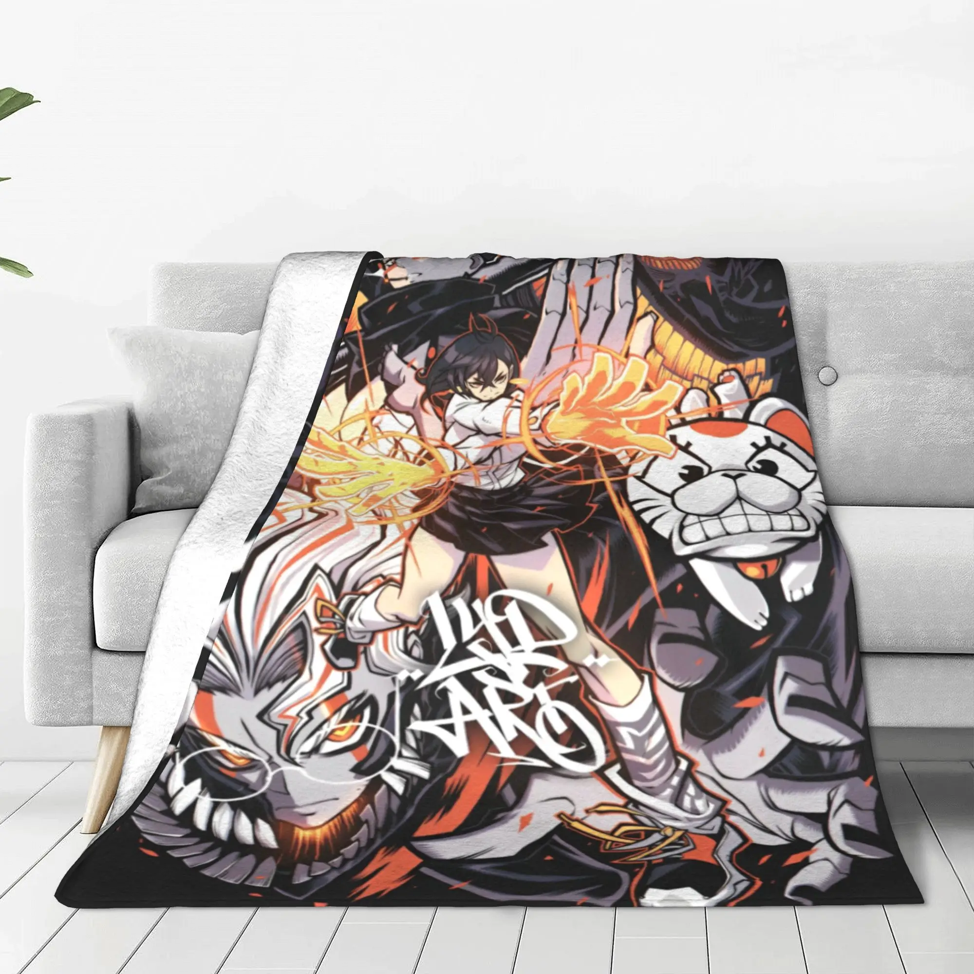 Dandadan Anime Ayase Momo Okarun Fleece Throw Blanket Manga Japan Blankets Home Bedspread Super Warm Plush Quilt Multi-function