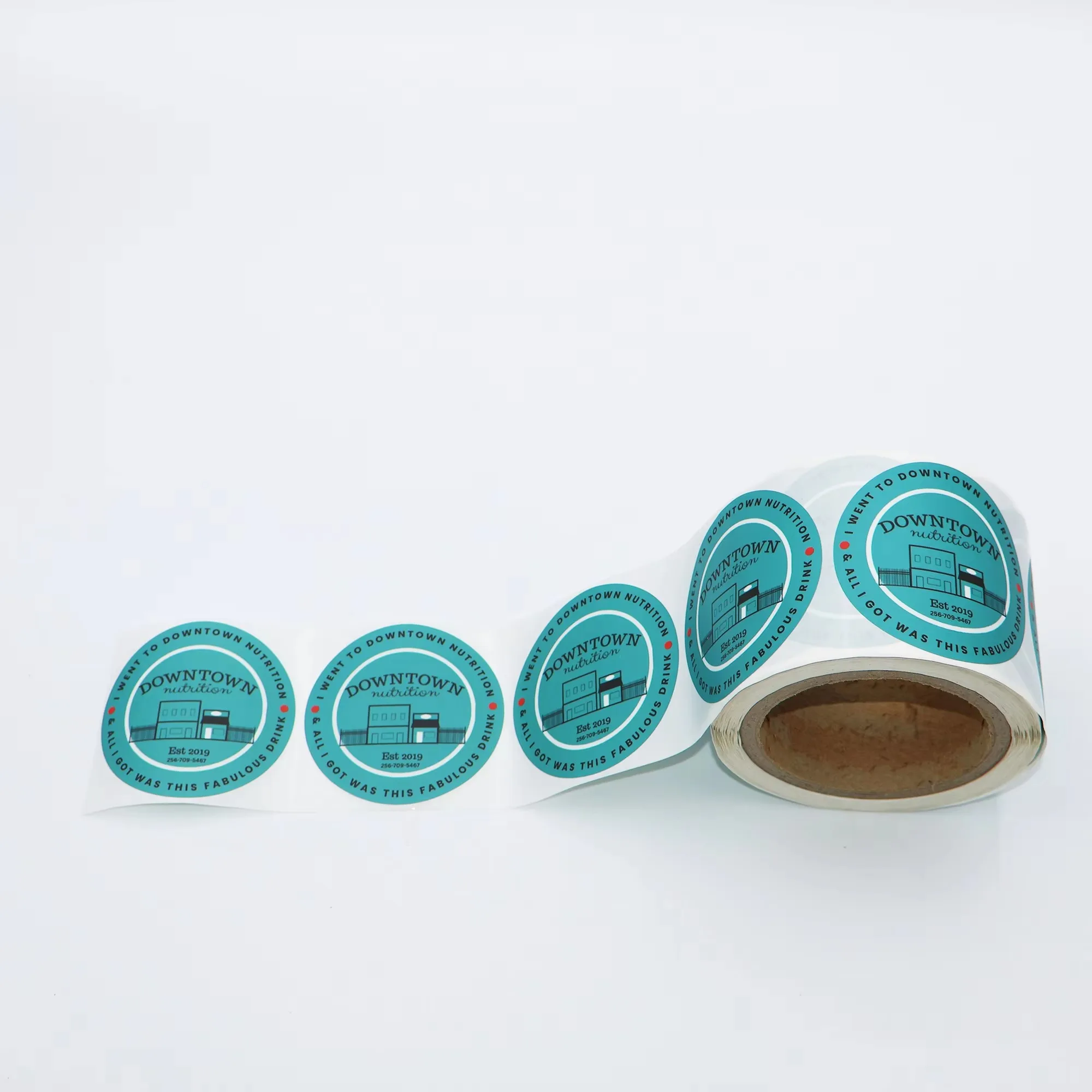 ملصقات مستديرة مخصصة | ملصقات الفينيل المقاومة للماء | لفة ملصق الشعار #3