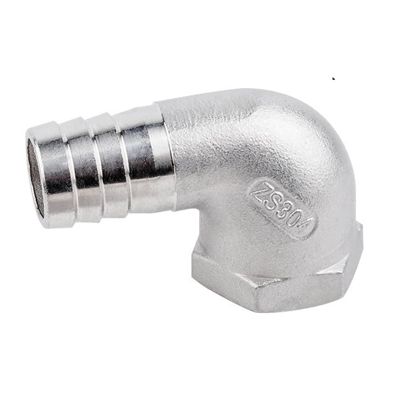 304 Stainless Steel Hose Connector Male And Female Threaded Leather Pipe Joints Elbow Adapter 6MM/8MM10MM15MM/20MM1/4\