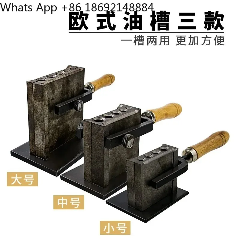 High-quality European-style large oil tank melting gold silver bar block mold turning sand iron tank inverted strip forming