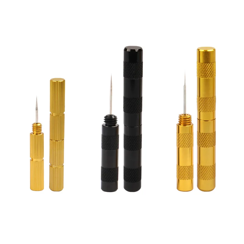 Mini Leather Awl Straight Taper Hole Punching Tool with Metal Handle