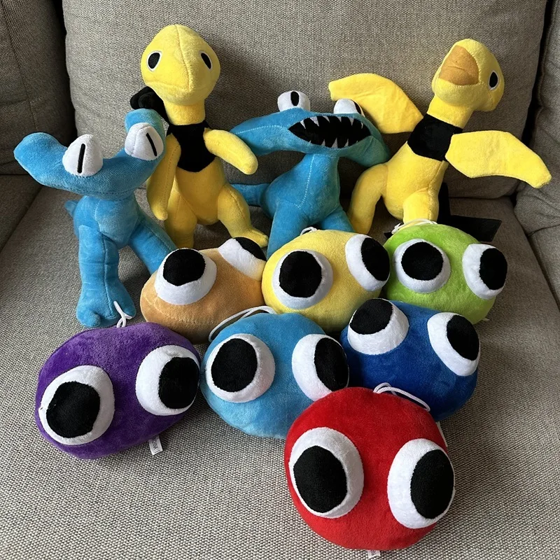 Rainbow Friends Season 2, juguetes de peluche bonitos de Roblox sin marca, muñecos de peluche de dibujos animados coloridos y suaves para niños, regalo de cumpleaños, decoración del hogar