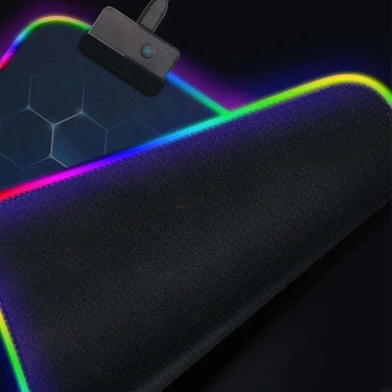 X6HA RGB Gaming Mouse Pad 14 luces LED Keyboard Pad Mat Ratón Mat mouse IMPRESION