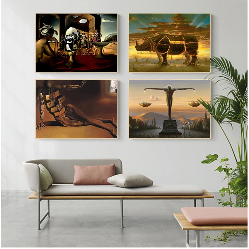 painting Diary of Discovery by Vladimir Kush Salvador Dali Canvas Art Print Poster The Waves Book Sailboat Picture Canvas