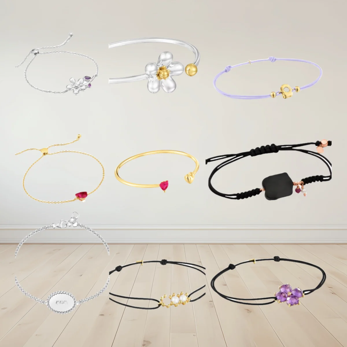 

Stone Crafts 925 Silver Crystal Flower Bracelet Exquisite Light Luxury Girls Casual Accessories Spanish Jewelry